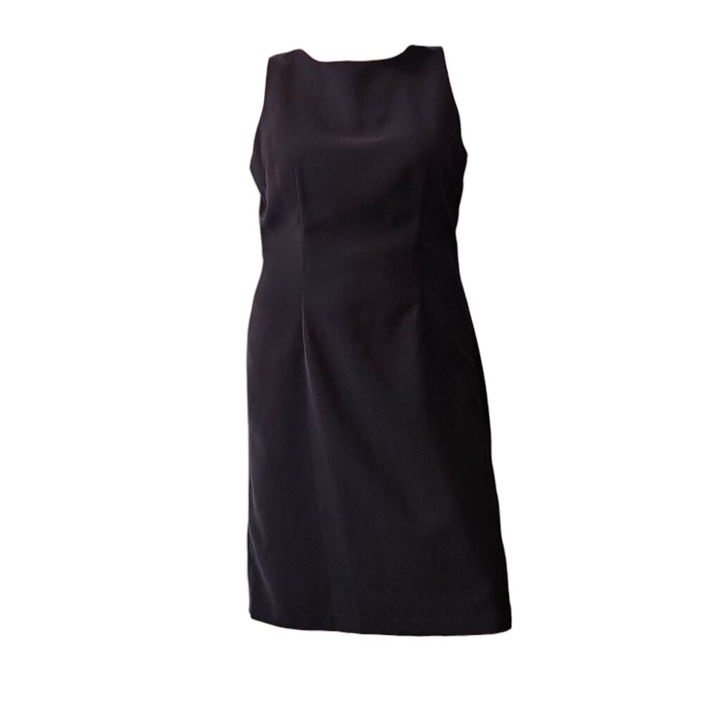 T & Company Sleeveless Fitted Dress Black, Knee length, sz 16